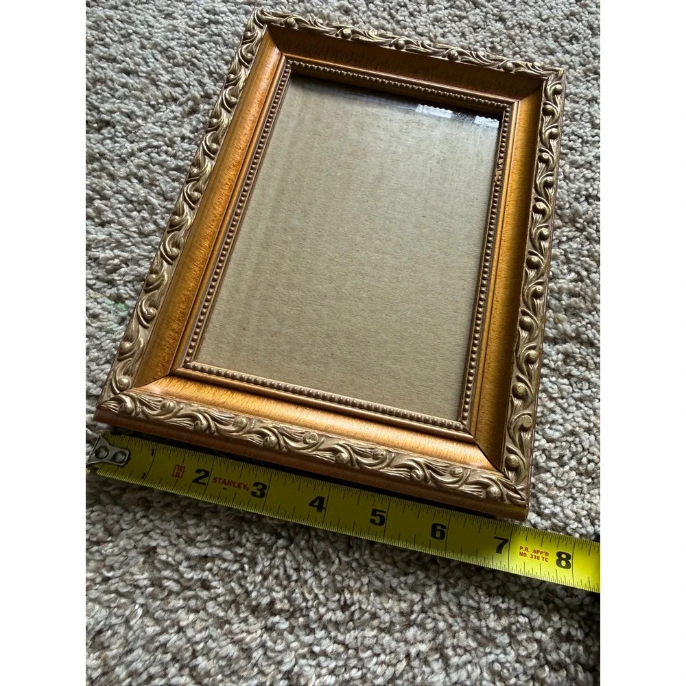 Vintage Gold Ornate Picture Frame 5x7 Scroll baroque Tabletop Wall Decor